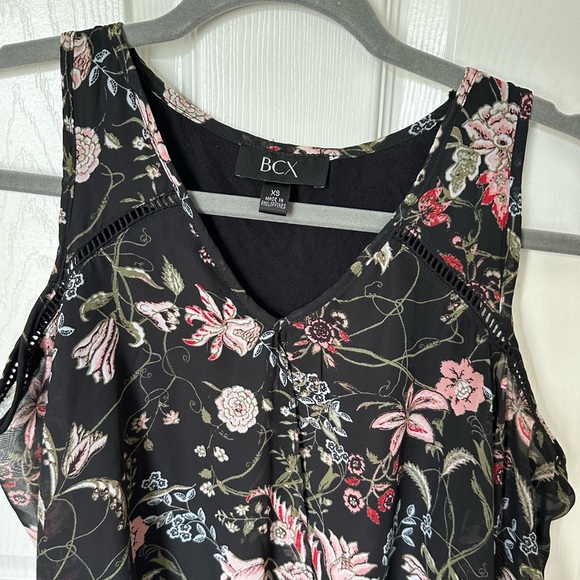 BCX Pink and Orange Asymmetrical Embellished Blouse - Picture 7 of 10